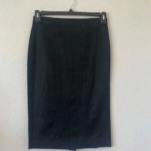 bebe | Pencil Skirt w/ Buttons & Concealed Back Zipper | Sz 4 | Black